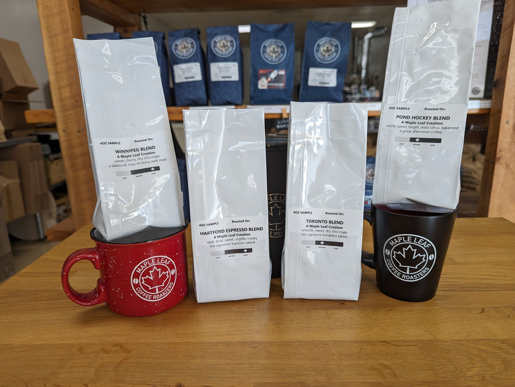 Coffee Sample Pack - 4 x 4oz Bags